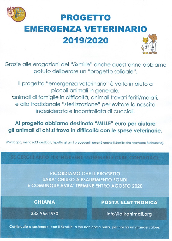 PROGETTO EMERGENZA VETERINARIO0001