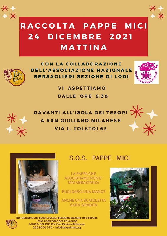 RACCOLTA PAPPE MICI 24 DICEMBRE 2021